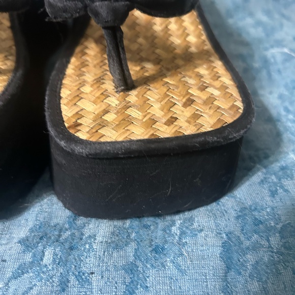 Soda Vintage 00’s Black Foam and Bamboo Platform Sandals size 7 - Picture 3 of 9